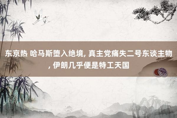 东京热 哈马斯堕入绝境， 真主党痛失二号东谈主物， 伊朗几乎便是特工天国