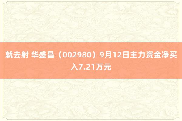 就去射 华盛昌（002980）9月12日主力资金净买入7.21万元