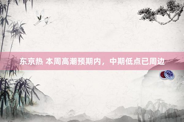东京热 本周高潮预期内，中期低点已周边