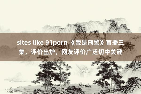 sites like 91porn 《我是刑警》首播三集，评价出炉，网友评价广泛切中关键