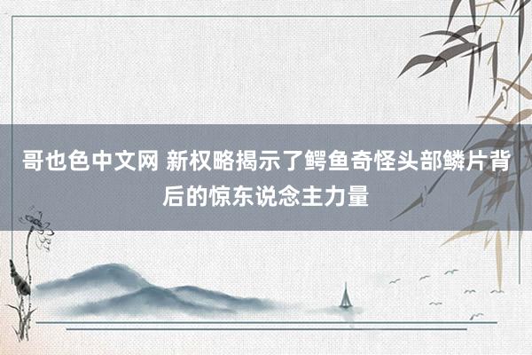 哥也色中文网 新权略揭示了鳄鱼奇怪头部鳞片背后的惊东说念主力量