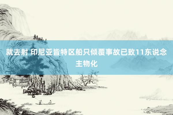 就去射 印尼亚皆特区船只倾覆事故已致11东说念主物化