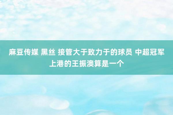 麻豆传媒 黑丝 接管大于致力于的球员 中超冠军上港的王振澳算是一个