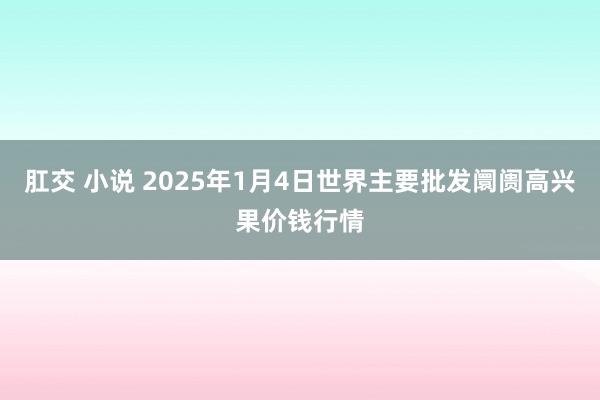 肛交 小说 2025年1月4日世界主要批发阛阓高兴果价钱行情