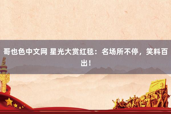 哥也色中文网 星光大赏红毯：名场所不停，笑料百出！