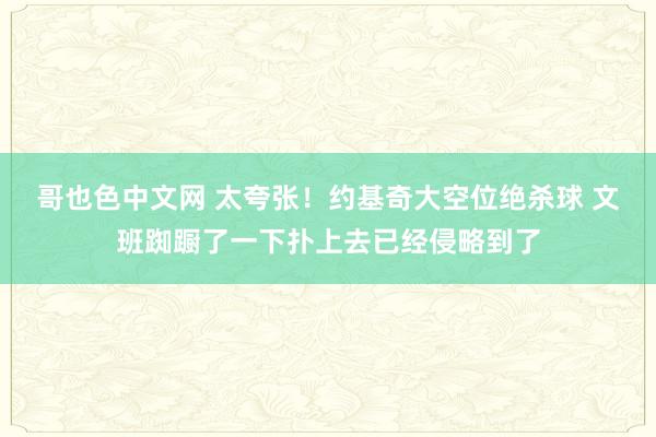 哥也色中文网 太夸张！约基奇大空位绝杀球 文班踟蹰了一下扑上去已经侵略到了