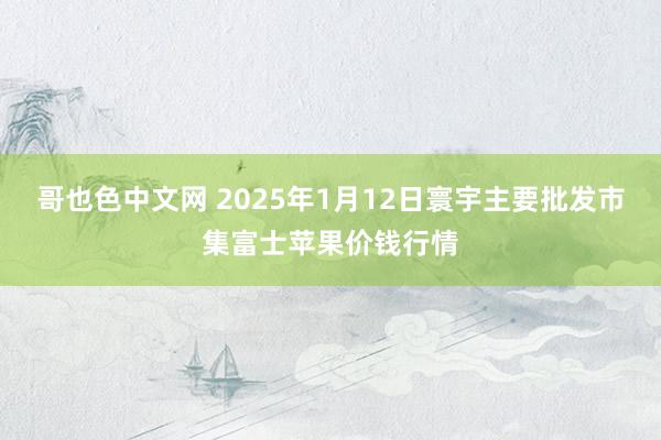 哥也色中文网 2025年1月12日寰宇主要批发市集富士苹果价钱行情