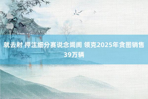 就去射 押注细分赛说念阛阓 领克2025年贪图销售39万辆