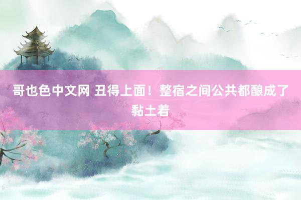 哥也色中文网 丑得上面！整宿之间公共都酿成了黏土着