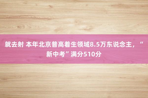 就去射 本年北京普高着生领域8.5万东说念主，“新中考”满分510分