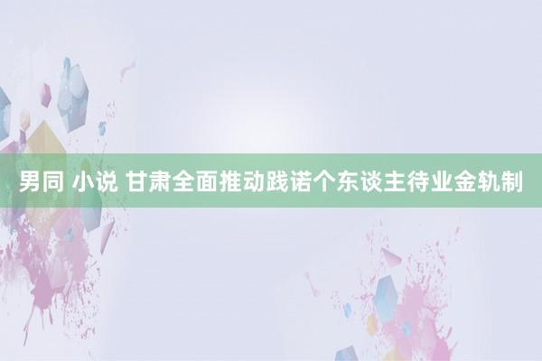 男同 小说 甘肃全面推动践诺个东谈主待业金轨制