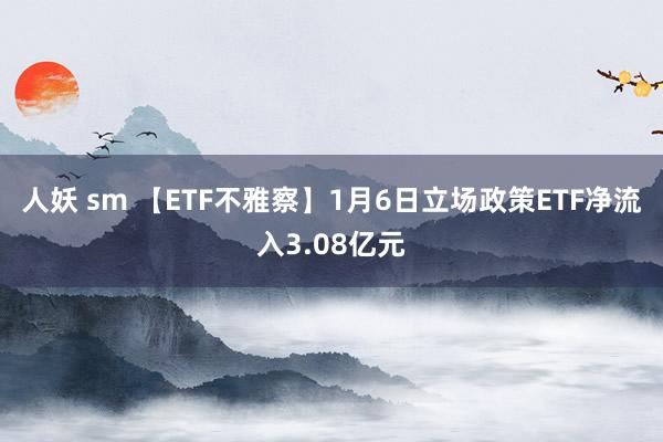 人妖 sm 【ETF不雅察】1月6日立场政策ETF净流入3.08亿元