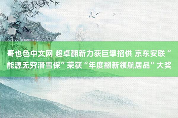 哥也色中文网 超卓翻新力获巨擘招供 京东安联“能源无穷滑雪保”荣获“年度翻新领航居品”大奖