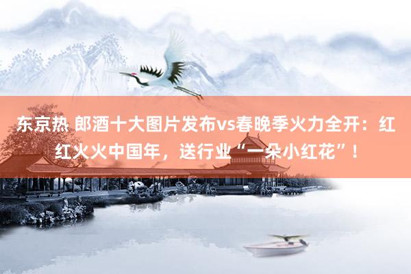 东京热 郎酒十大图片发布vs春晚季火力全开：红红火火中国年，送行业“一朵小红花”！