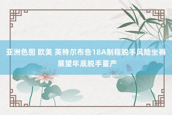 亚洲色图 欧美 英特尔布告18A制程脱手风险坐褥 展望年底脱手量产