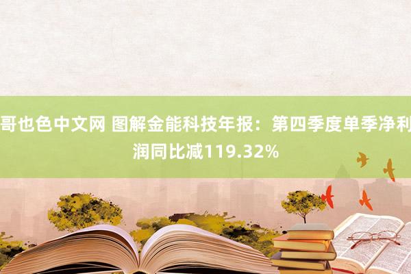 哥也色中文网 图解金能科技年报：第四季度单季净利润同比减119.32%