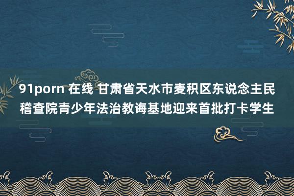 91porn 在线 甘肃省天水市麦积区东说念主民稽查院青少年法治教诲基地迎来首批打卡学生