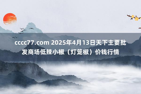 cccc77.com 2025年4月13日天下主要批发商场低辣小椒（灯笼椒）价钱行情