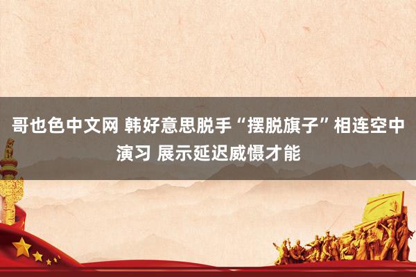 哥也色中文网 韩好意思脱手“摆脱旗子”相连空中演习 展示延迟威慑才能