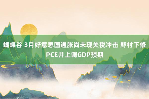 蝴蝶谷 3月好意思国通胀尚未现关税冲击 野村下修PCE并上调GDP预期